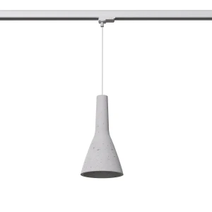 Empoli lampa wisząca 1xE27 z żarówką 7,5W/3000K do szyny 3F szara, adapter biały MYL.00125