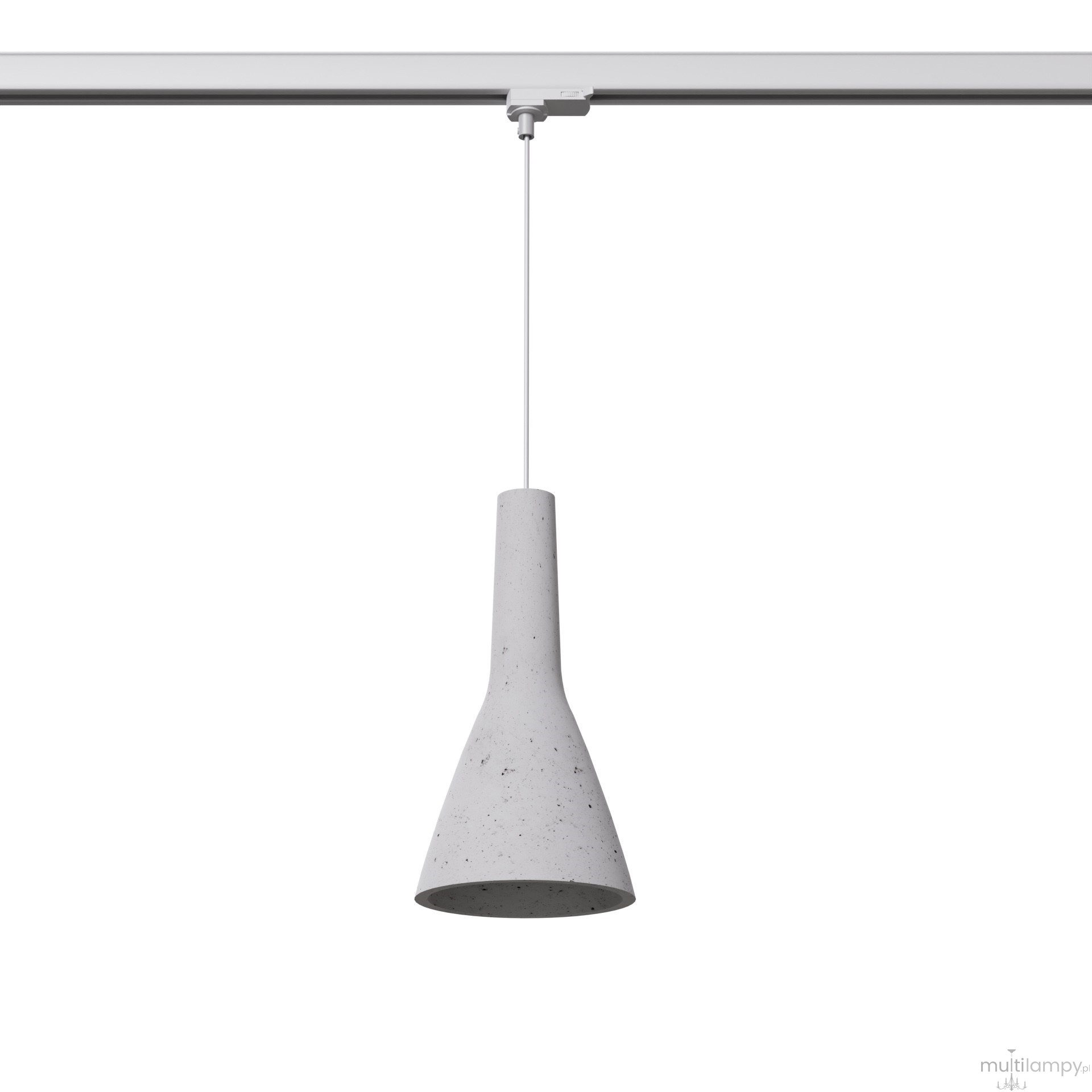 Empoli lampa wisząca 1xE27 z żarówką 7,5W/4000K do szyny 3F szara, adapter biały MYL.00126