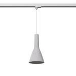 Empoli lampa wisząca 1xE27 z żarówką 7,5W/4000K do szyny 3F szara, adapter biały MYL.00126