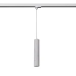 Luvo lampa wisząca 1xGU10 z żarówką 7W/4000K do szyny 3F szara, adapter biały MYL.00135