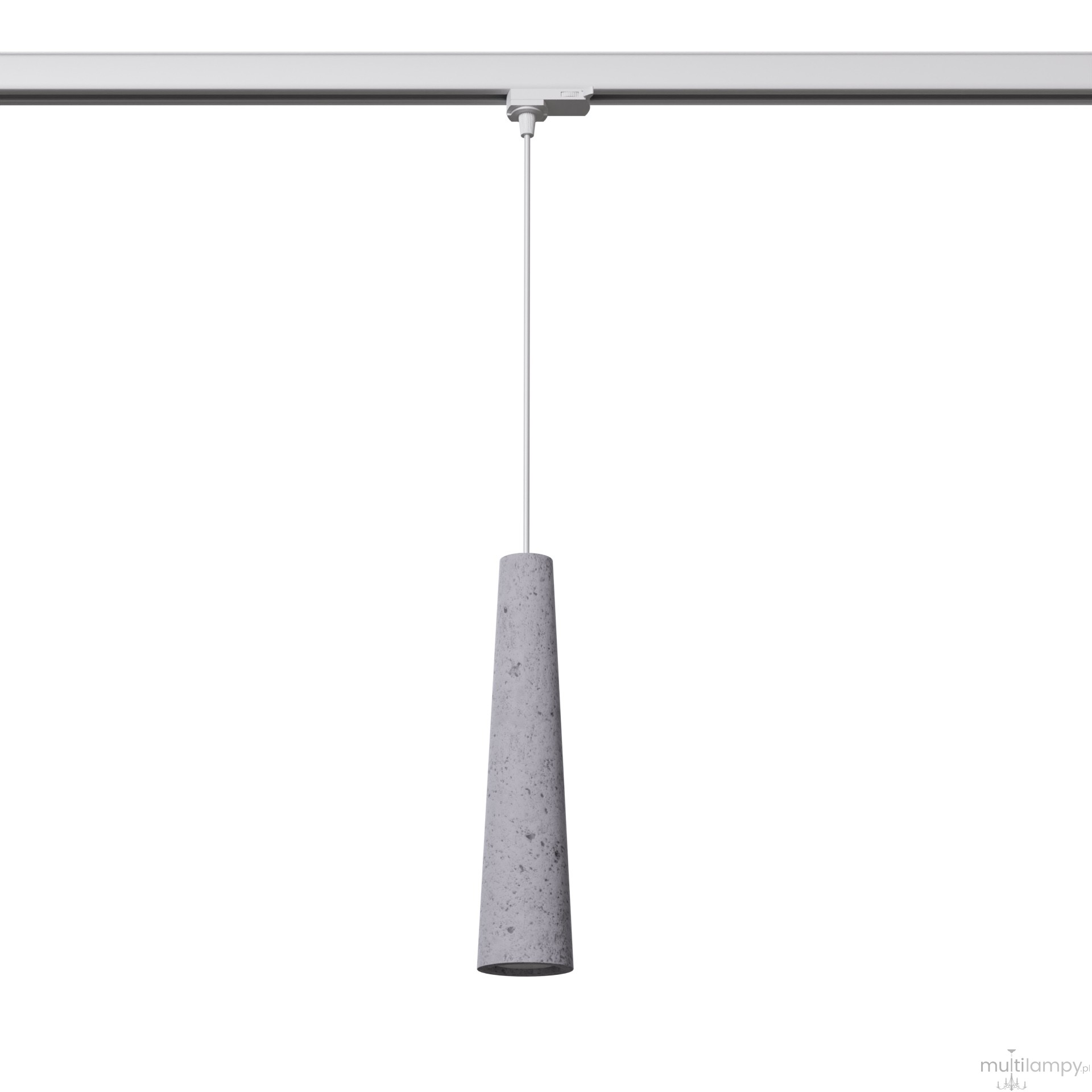 Electra lampa wisząca 1xGU10 do szyny 3F beton, adapter biały MYL.00151