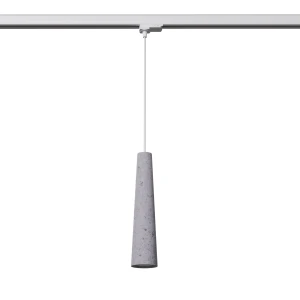 Electra lampa wisząca 1xGU10 z żarówką 7W/3000K do szyny 3F beton, adapter biały MYL.00152
