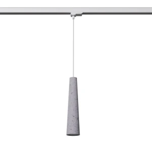 Electra lampa wisząca 1xGU10 z żarówką 7W/4000K do szyny 3F beton, adapter biały MYL.00153