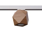 Woody plafon 1xGU10 do szyny 3F naturalne drewno, adapter biały MYL.00163