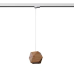 Woody lampa wisząca 1xGU10 z żarówką 7W/3000K do szyny 3F naturalne drewno, adapter biały MYL.00167