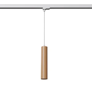 Lino lampa wisząca 1xGU10 do szyny 3F naturalne drewno, adapter biały MYL.00175