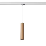 Lino lampa wisząca 1xGU10 z żarówką 7W/3000K do szyny 3F naturalne drewno, adapter biały MYL.00176