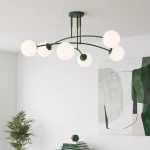 Pregos lampa sufitowa 6xE14 zielona oliwka 1891/6