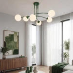 Pregos lampa sufitowa 6xE14 zielona oliwka 1891/6