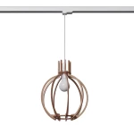 Arancia lampa wisząca 1xE27 z żarówką 7,5W/3000K do szyny 3F naturalne drewno, adapter biały MYL.00203