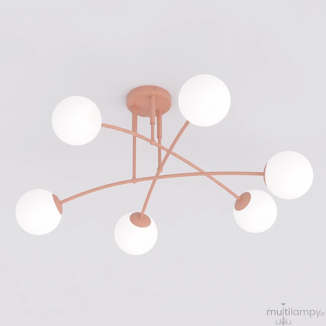 1892_6-3.Pregos lampa sufitowa 6xE14 koral 1892/6