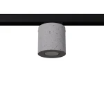 Orbis plafon 1xGU10 z żarówką 7W/3000K do szyny 3F beton, adapter czarny MYL.00413