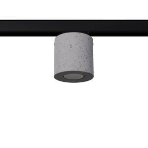 Orbis plafon 1xGU10 z żarówką 7W/3000K do szyny 3F beton, adapter czarny MYL.00413