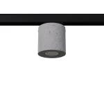 Orbis plafon 1xGU10 z żarówką 7W/4000K do szyny 3F beton, adapter czarny MYL.00414