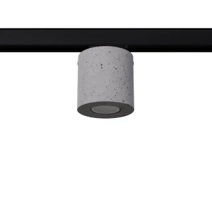 Orbis plafon 1xGU10 z żarówką 7W/4000K do szyny 3F beton, adapter czarny MYL.00414