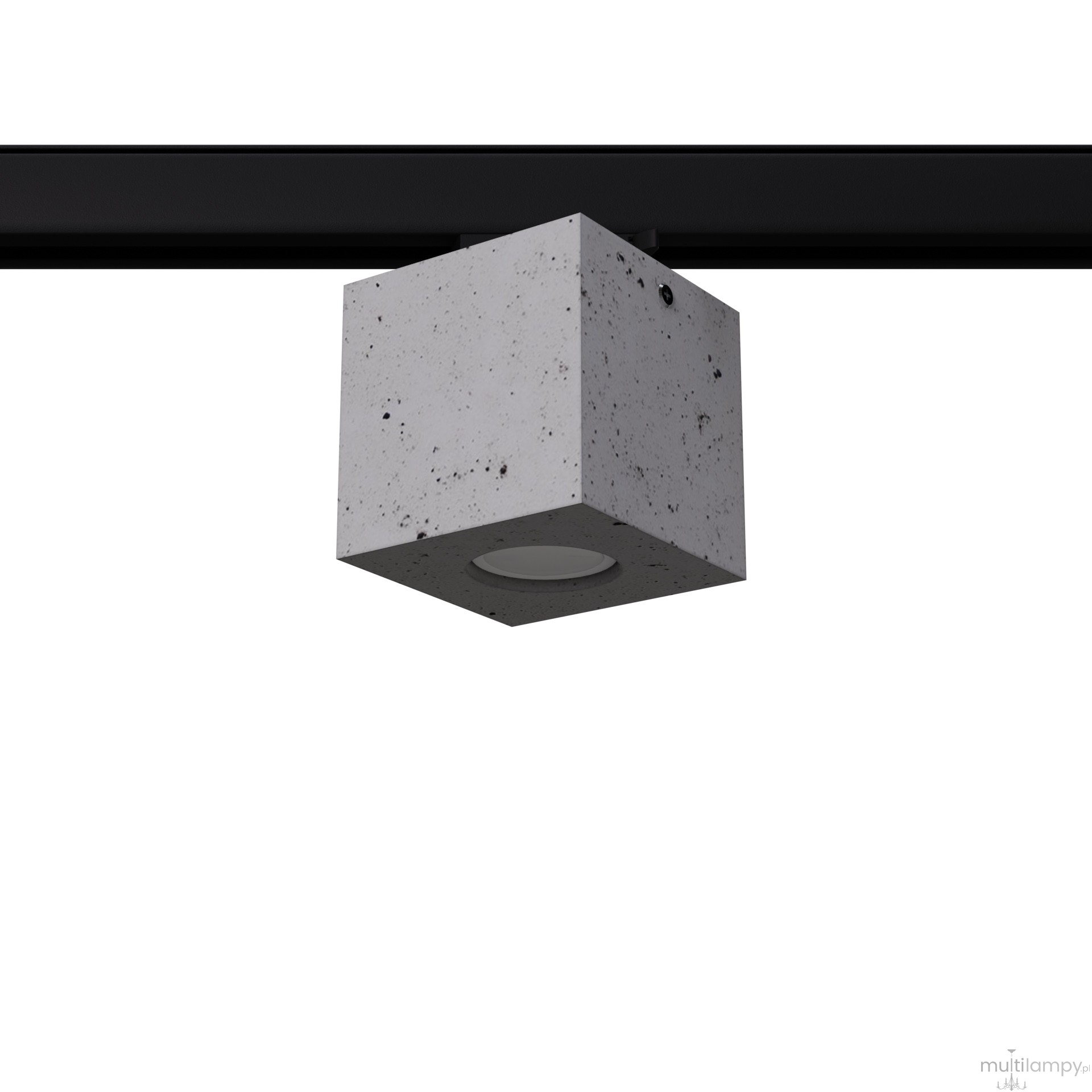 Quad plafon 1xGU10 do szyny 3F beton, adapter czarny MYL.00415