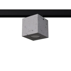 Quad plafon 1xGU10 do szyny 3F beton, adapter czarny MYL.00415