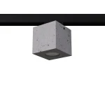 Quad plafon 1xGU10 z żarówką 7W/3000K do szyny 3F beton, adapter czarny MYL.00416
