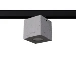 Quad plafon 1xGU10 z żarówką 7W/4000K do szyny 3F beton, adapter czarny MYL.00417