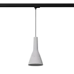 Empoli lampa wisząca 1xE27 z żarówką 7,5W/3000K do szyny 3F szara, adapter czarny MYL.00419