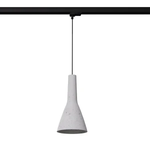 Empoli lampa wisząca 1xE27 z żarówką 7,5W/4000K do szyny 3F szara, adapter czarny MYL.00420