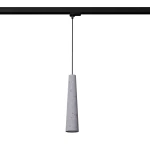 Electra lampa wisząca 1xGU10 do szyny 3F beton, adapter czarny MYL.00436