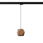 Woody lampa wisząca 1xGU10 z żarówką 7W/3000K do szyny 3F naturalne drewno, adapter czarny MYL.00449