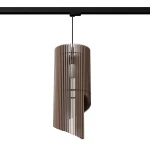 Alexia lampa wisząca 1xE27 z żarówką 7,5W/3000K do szyny 3F naturalne drewno, adapter czarny MYL.00479