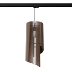 Alexia lampa wisząca 1xE27 z żarówką 7,5W/4000K do szyny 3F naturalne drewno, adapter czarny MYL.00480