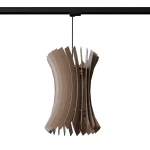 Oriana lampa wisząca 1xE27 z żarówką 7,5W/3000K do szyny 3F naturalne drewno, adapter czarny MYL.00485
