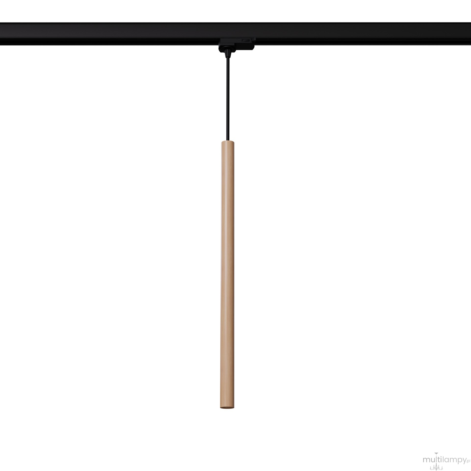 Pastelo lampa wisząca 1xG9 z żarówką 4,5W/3000K do szyny 3F drewno, adapter czarny MYL.00488