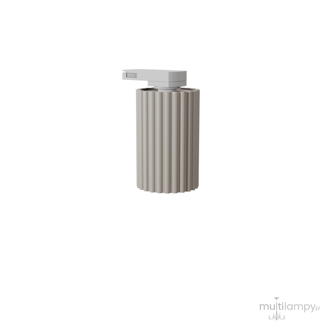 Karbon 10 plafon 1xGU10 z żarówką 7W/3000K do szyny 3F beżowy, adapter biały MYL.00737