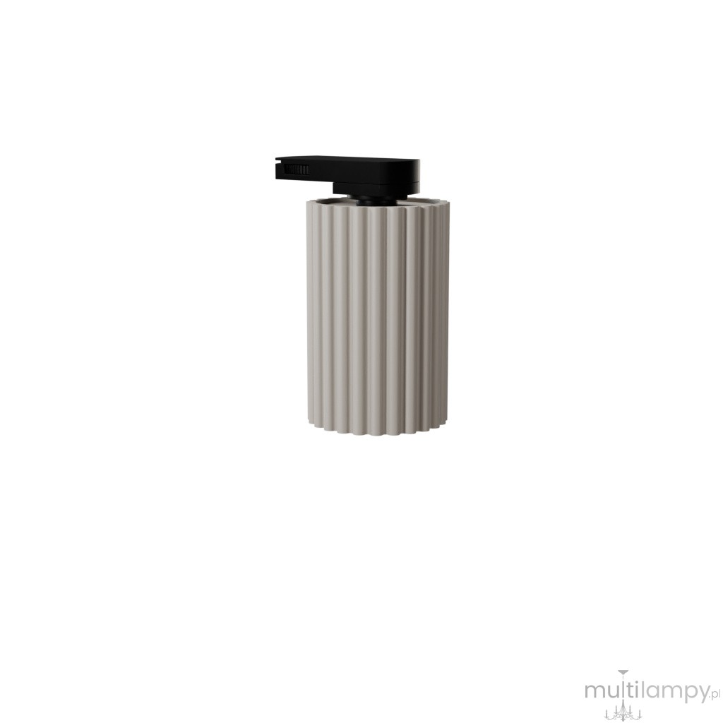 Karbon 10 plafon 1xGU10 do szyny 3F beżowy, adapter czarny MYL.00739