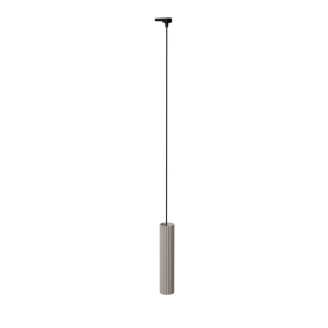 Karbon 1 lampa wisząca 1xGU10 z żarówką 7W/4000K do szyny 3F beżowa, adapter czarny MYL.00753