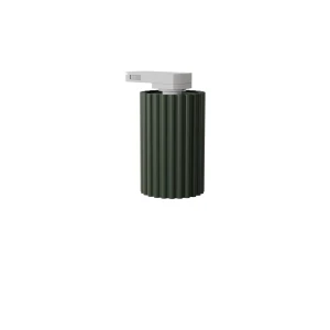 Karbon 10 plafon 1xGU10 z żarówką 7W/3000K do szyny 3F zielony oliwkowy, adapter biały MYL.00761