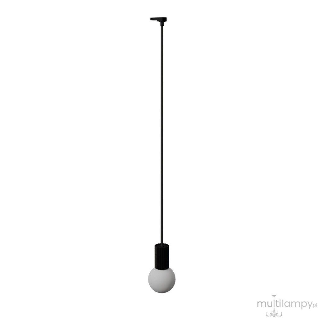 Halo 1 lampa wisząca 1xG9 do szyny 3F czarna, adapter czarny MYL.00817