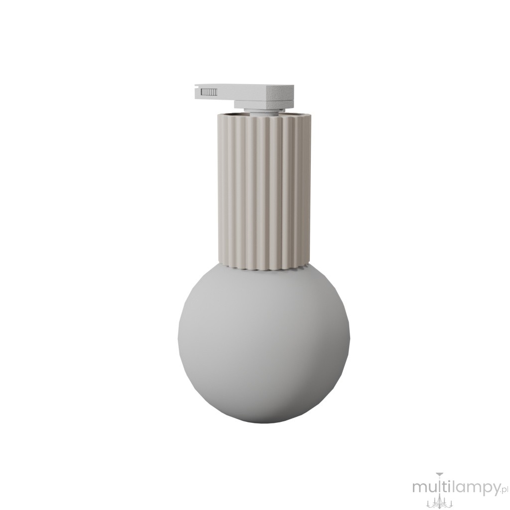Halo plafon 1xG9 z żarówką 4,5W/3000K IP44 do szyny 3F beżowy, adapter biały MYL.00821