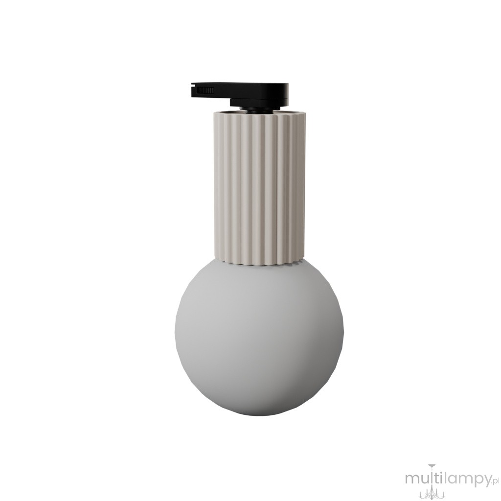 Halo plafon 1xG9 IP44 do szyny 3F beżowy, adapter czarny MYL.00823