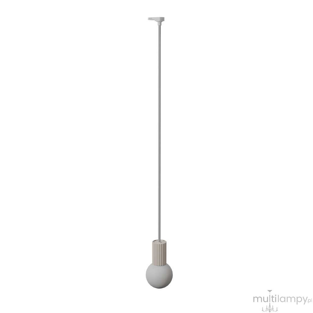 Halo 1 lampa wisząca 1xG9 z żarówką 4,5W/3000K do szyny 3F beżowa, adapter biały MYL.00827