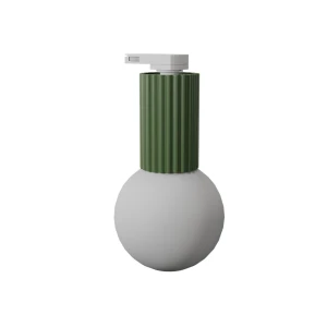 Halo plafon 1xG9 IP44 do szyny 3F zielony oliwkowy, adapter biały MYL.00832