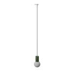 Halo 1 lampa wisząca 1xG9 z żarówką 4,5W/3000K do szyny 3F zielona oliwka, adapter biały MYL.00839