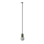 Halo 1 lampa wisząca 1xG9 z żarówką 4,5W/3000K do szyny 3F zielona oliwka, adapter czarny MYL.00842