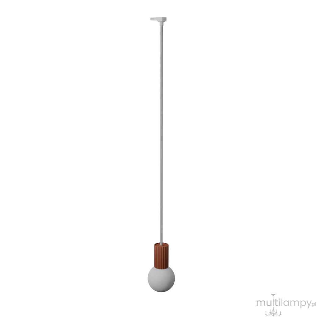 Halo 1 lampa wisząca 1xG9 do szyny 3F ochra czerwona, adapter biały MYL.00850