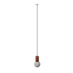 Halo 1 lampa wisząca 1xG9 z żarówką 4,5W/4000K do szyny 3F ochra czerwona, adapter biały MYL.00852