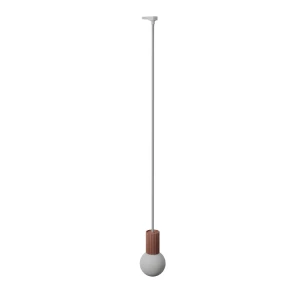 Halo 1 lampa wisząca 1xG9 z żarówką 4,5W/3000K do szyny 3F mocca, adapter biały MYL.00863
