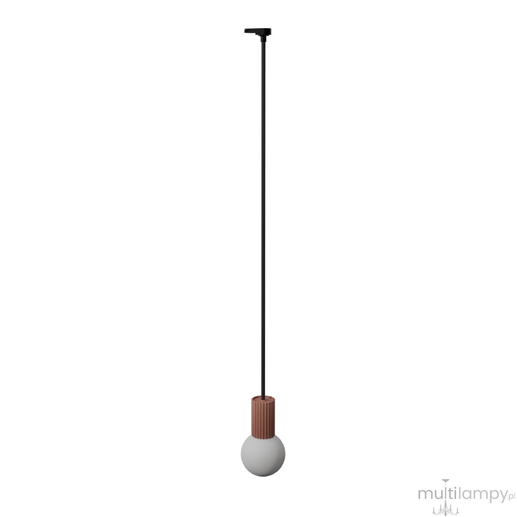 Halo 1 lampa wisząca 1xG9 z żarówką 4,5W/3000K do szyny 3F mocca, adapter czarny MYL.00866