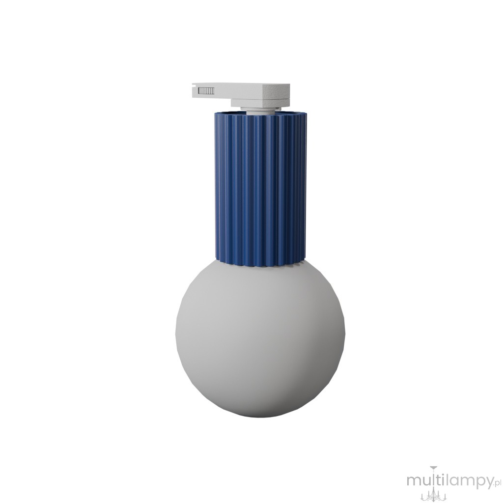 Halo plafon 1xG9 z żarówką 4,5W/3000K IP44 do szyny 3F ultramaryna, adapter biały MYL.00869