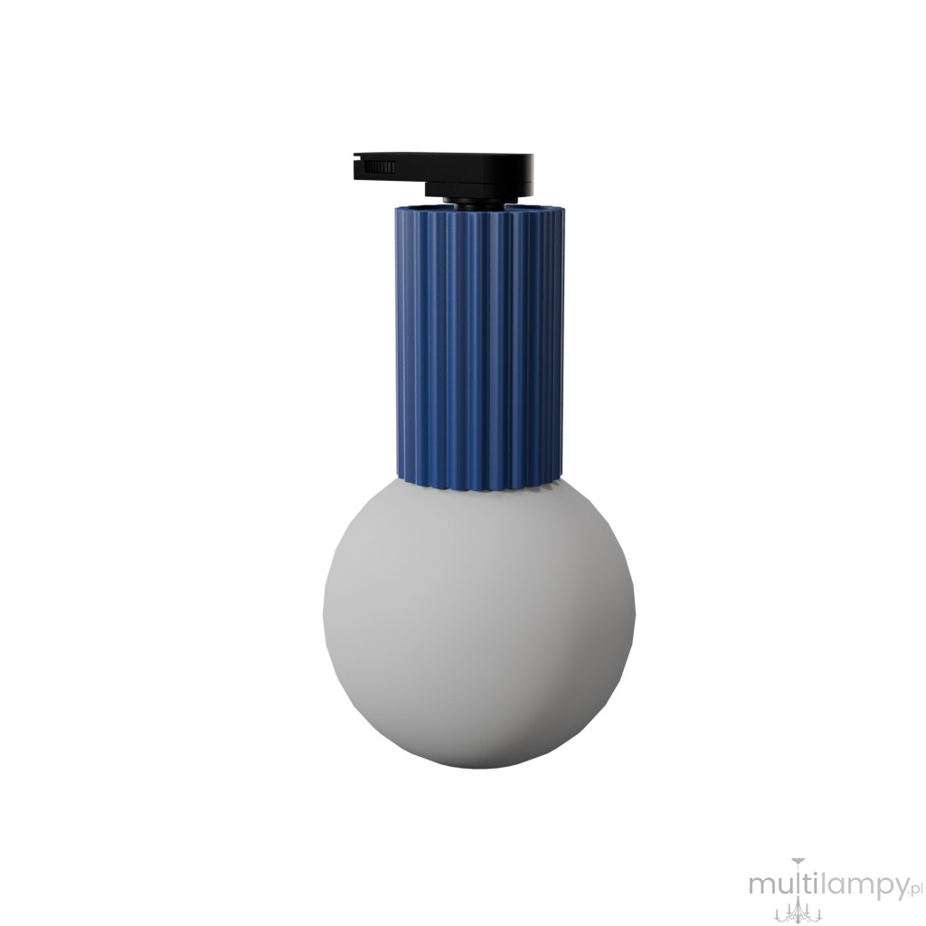 Halo plafon 1xG9 z żarówką 4,5W/3000K IP44 do szyny 3F ultramaryna, adapter czarny MYL.00872