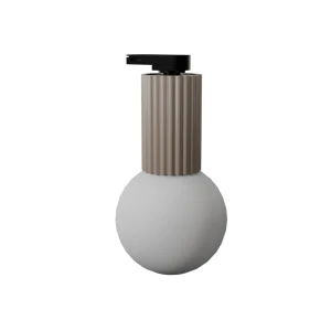Halo plafon 1xG9 z żarówką 4,5W/4000K IP44 do szyny 3F taupe, adapter czarny MYL.00885