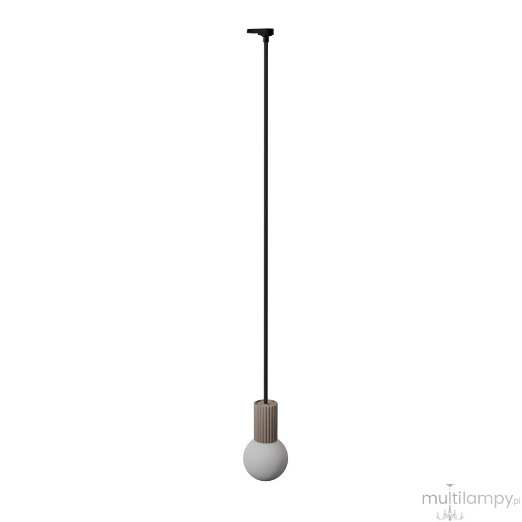 Halo 1 lampa wisząca 1xG9 do szyny 3F taupe, adapter czarny MYL.00889